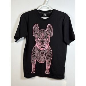 life work Black With Neon Pink french bulldog t shirt Unisex Size Small
